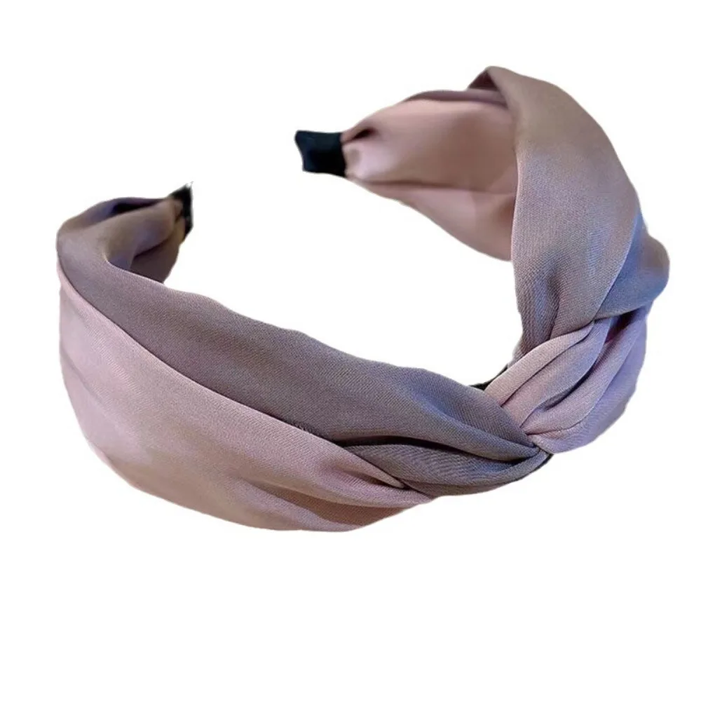 New cross two-colors headband simple wide edge satin hair band fashion women hair accessories