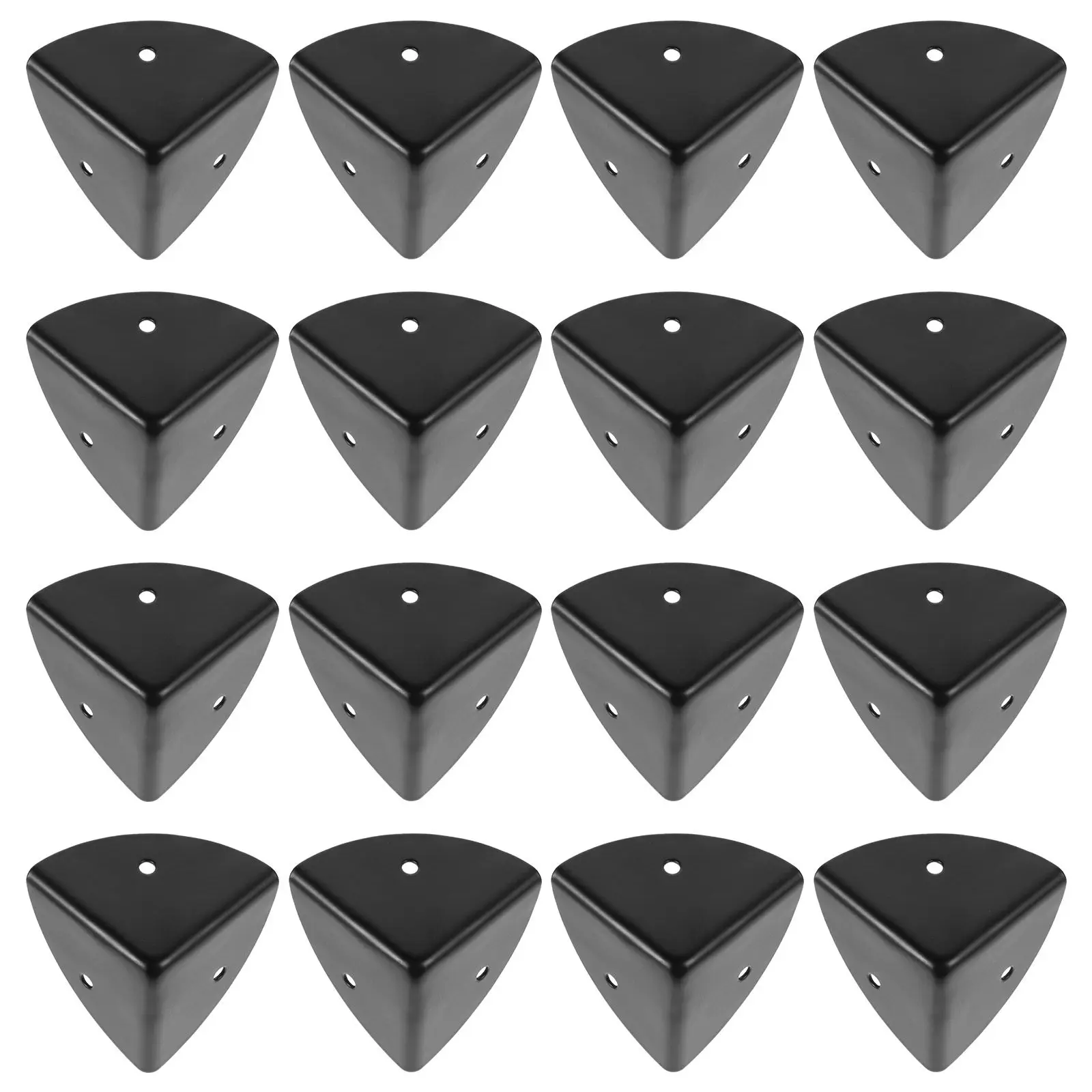 

16Pcs Metal Corner Protectors Toolbox Edge Guards Black Box Corners Makeup Case Cabinet Edge Covers Heavy Duty Transport