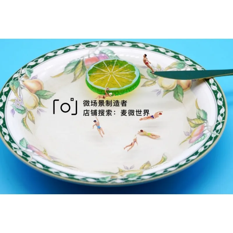 

Creative 1:87 HO Scale Action Figures Swimming Diving Sports Series Toys Models Home Decor Miniature Accessories Fairy Garden