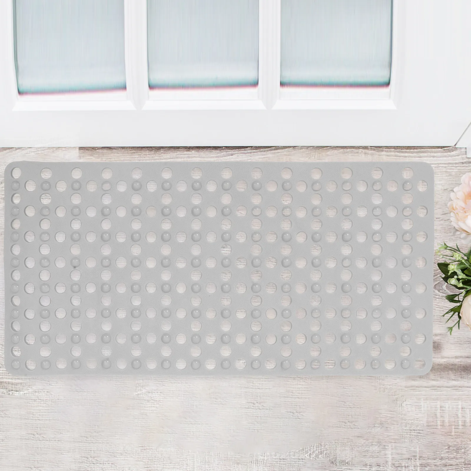 PVC Bathroom Floor Mat Anti-Slip Foot Cushion Suction Cup Bathtub Mat Nonskid Shower Pad Long-Lasting Safety Bath Mats Rugs