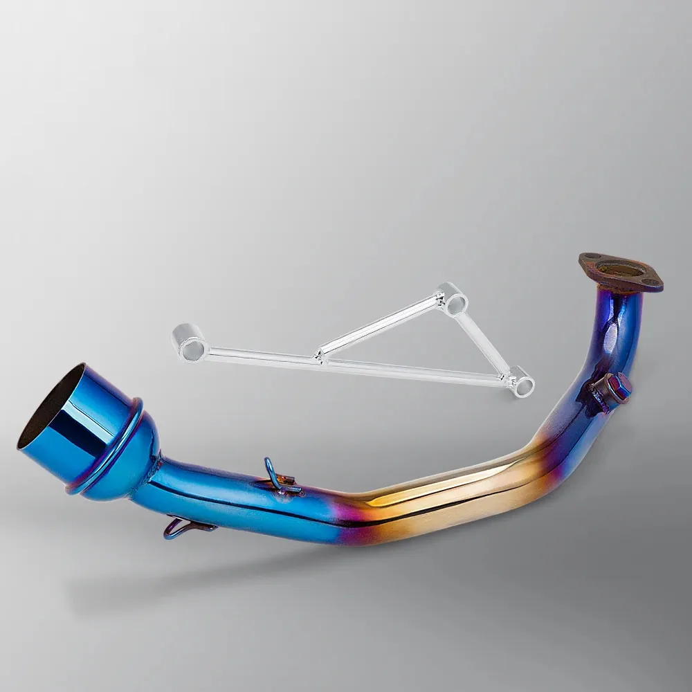 

For Yamaha GY6 Zuma 125CC 150CC 200CC Escape Motorcycle Exhaust System Header Link Pipe 51MM Slip-On Blue Connecting Pipe