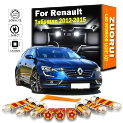 ZUORUI 17Pcs Canbus LED Interior Map Dome Luggage Light Kit For Renault Talisman 2012 2013 2014 2015 Car Door Bulbs Accessories