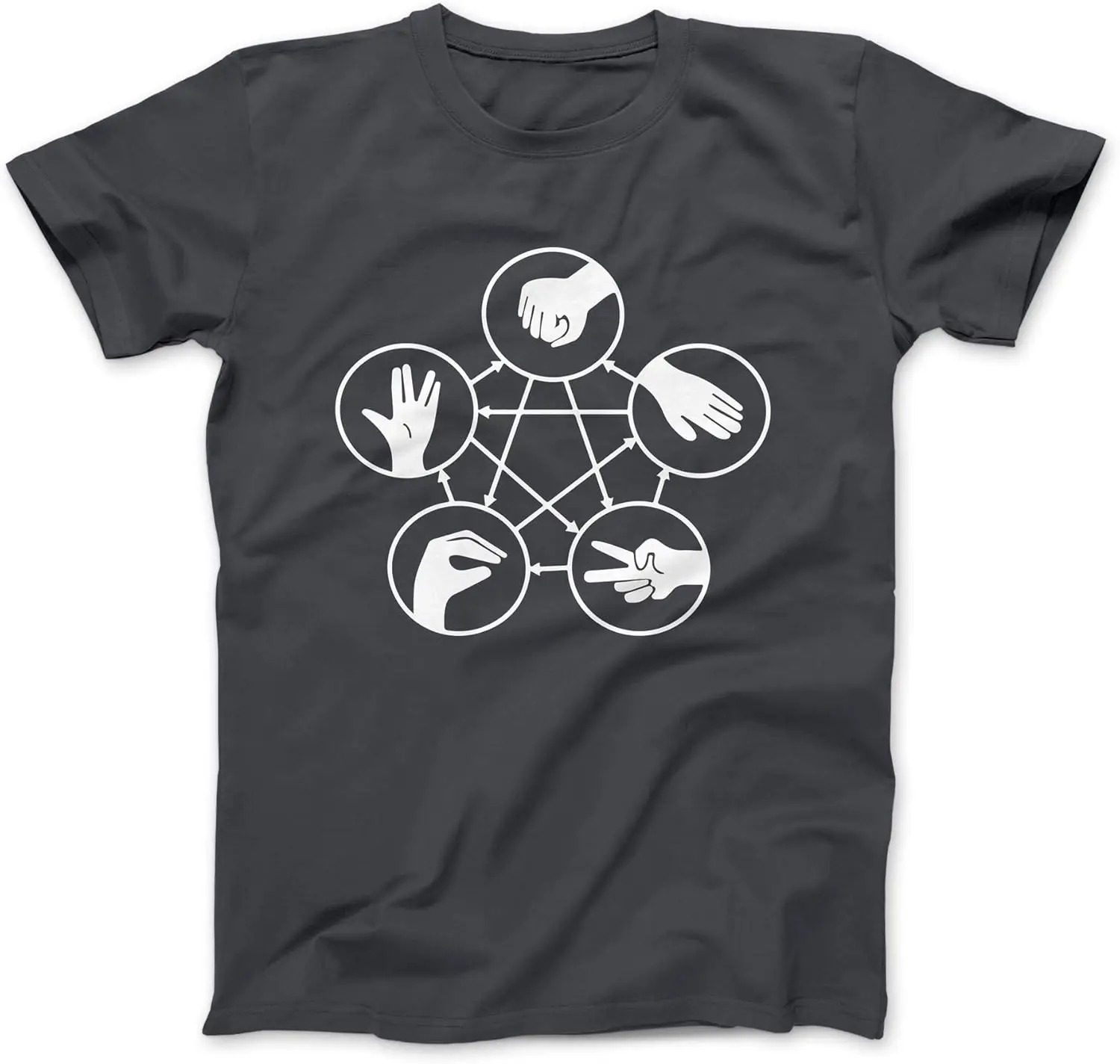 Rock Paper Scissors Geek Nerd T-Shirt Cotton