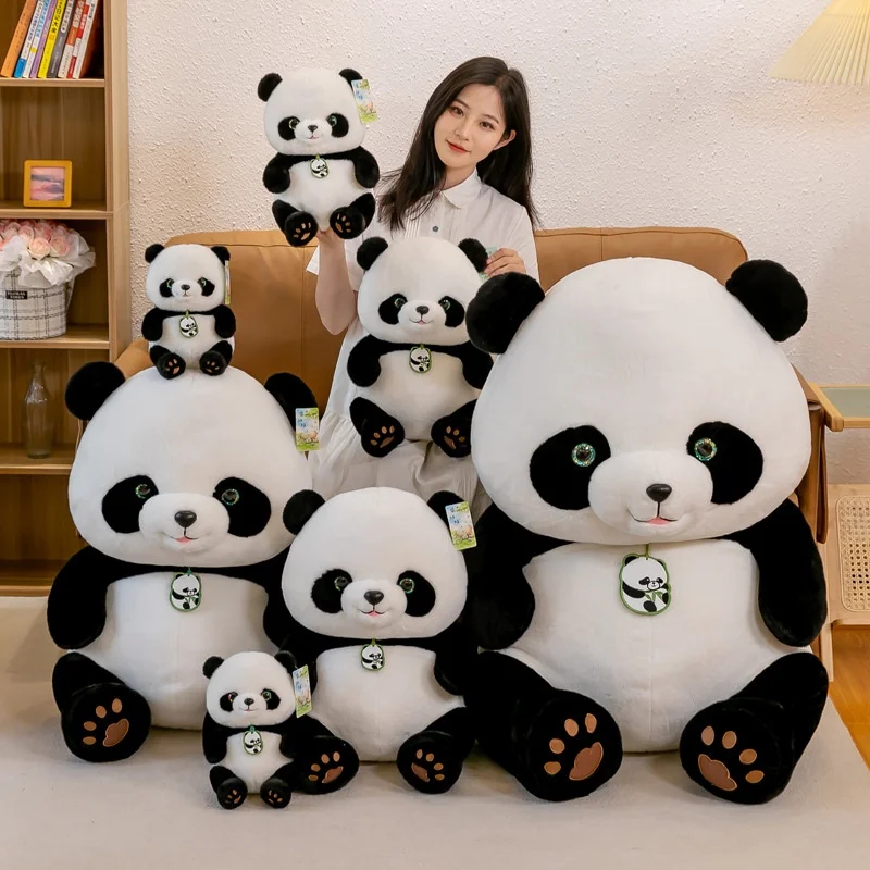 Chinese Panda Plush Toy Green Eyes Chinese National Treasure Animal Doll Soft Kidstoys For Girls Decor Gifts