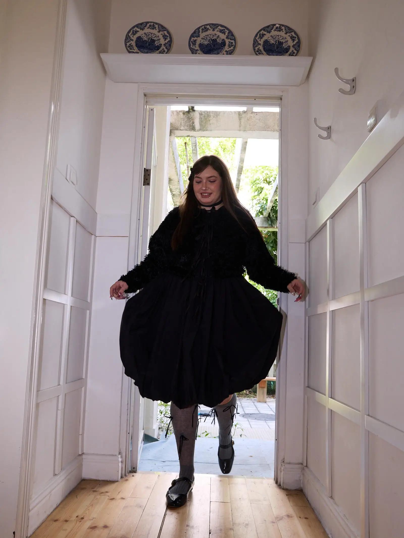 

Teddy Furry ort Open Cardigan with Bow Knot Belted Plu ort Jaet for Women Sweet Sle Long Sve round Ne Coat