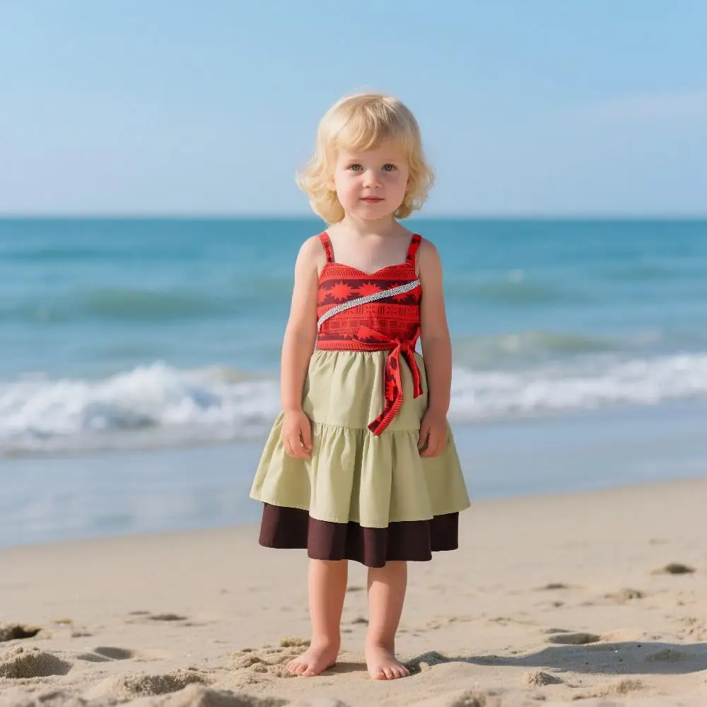 

Baby Summer Fashion Casual Princess Dresses 2025 Korean Children's Clothes Simple Fashion sleeveless Sling Party Dress For Girls