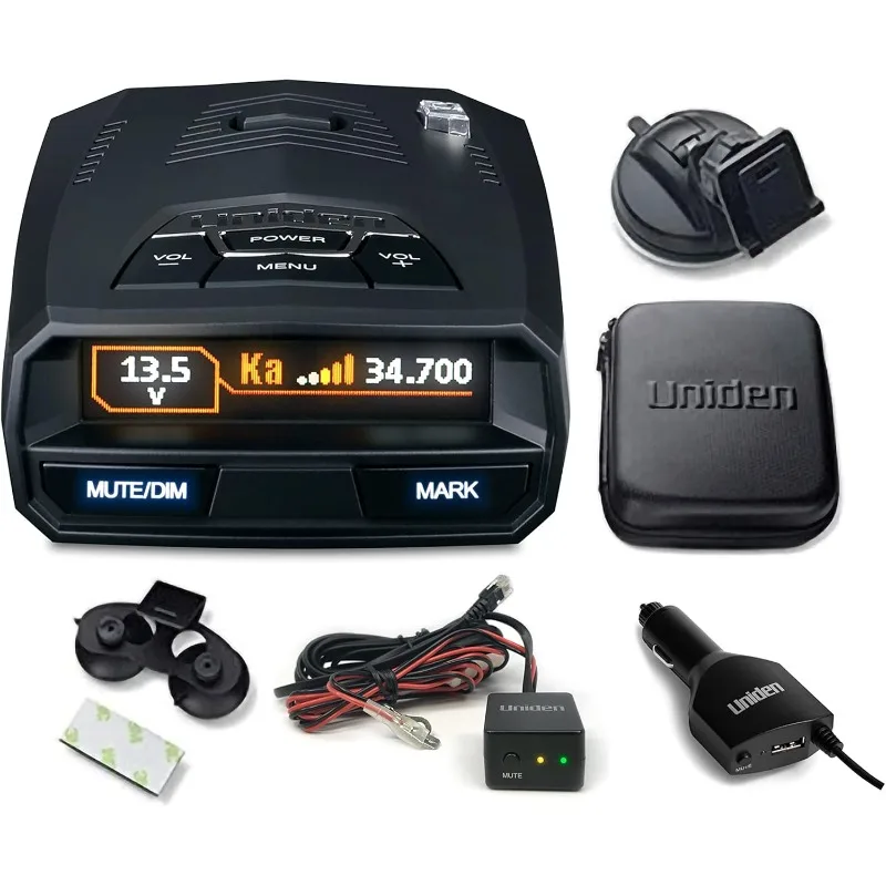 

R4 Extreme Long-Range Laser/Radar Detector, Built-in GPS w/AUTO Mute Memory, Voice Alerts, & RDA-HDWKT Smart Hardwire Kit