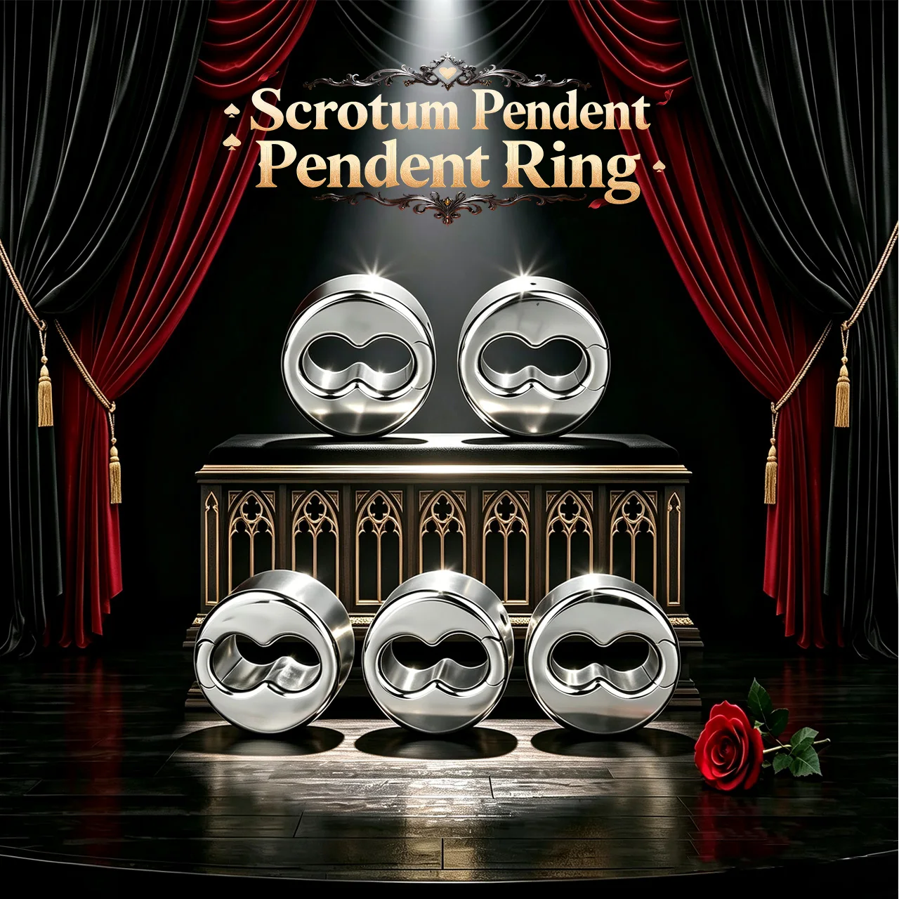 ORALSX Stainless Steel Ball Ring Stretcher Heavy Penis Ring Cock Weighted Exercise Scrotum Pendant Male Bondage Sex Toys Adult view 5