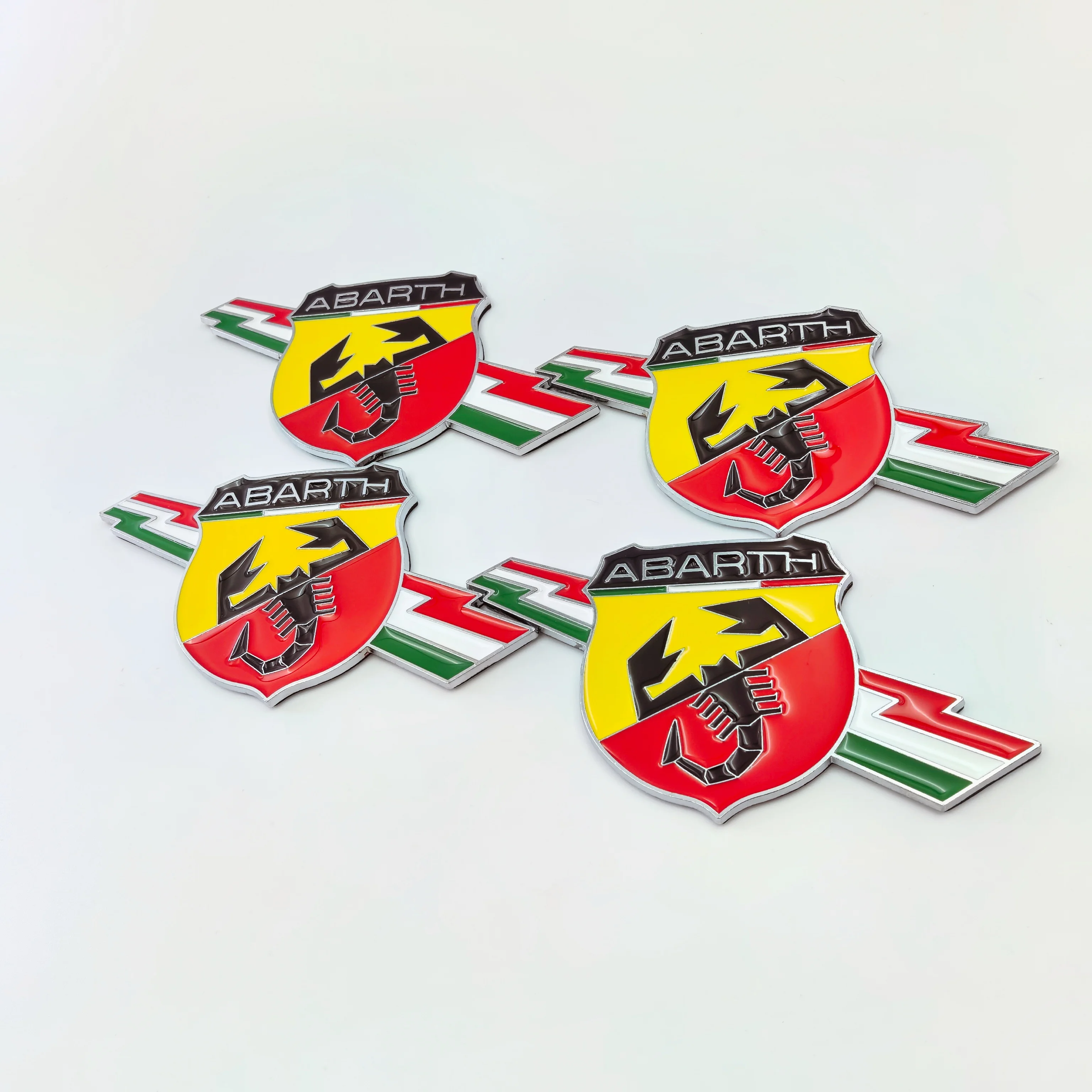 3D-Auto-Emblem-Aufkleber, Auto-Seitenflügel, Abzeichen, Kofferraum-Aufkleber für Fiat Abarth 500, 124 125 595, Punto Bravo Scorpion, Styling-Zubehör