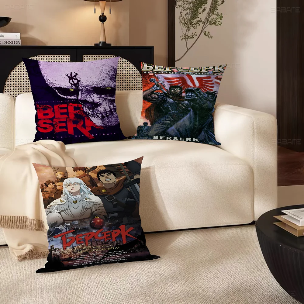 Ultra Comfortable Japanese Art Wall BERSERK Pillow Gift Home Office Decoration Bedroom Sofa Car Cushion Cover case 45x45