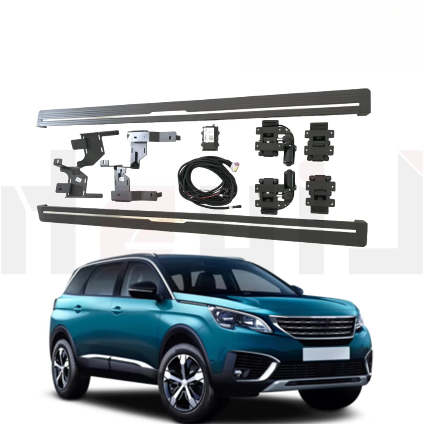 Aluminum Alloy Anti-Slip Automatic Retractable Electric Side Step Phone Control Color Adjustable SUV Running Board