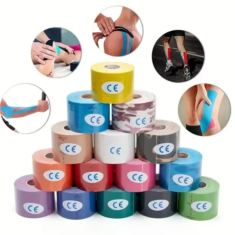 1PC Kinesiology Tape Muscle Bandage Sports Cotton Elastic Adhesive Strain Injury Tape Knee Muscle Pain Relief Stickers