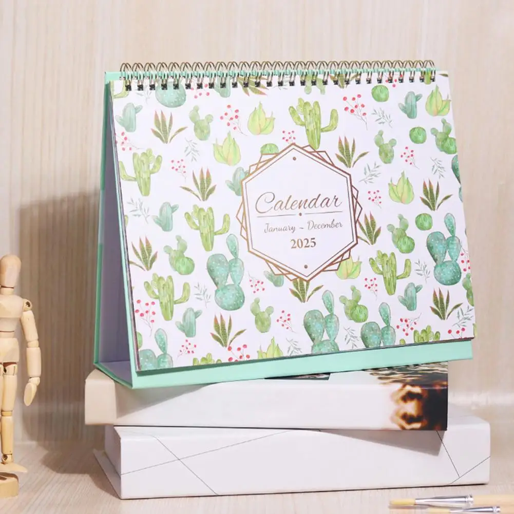 Stehpult Kalender Schreibtisch kalender mit stehendem Flip Design 12 Monate Planer für Büro Klassen zimmer dickes Papier stark