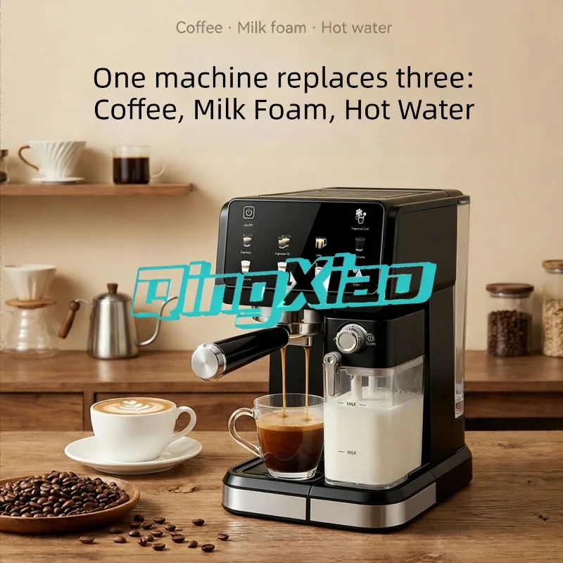 Smart Touch Screen Semi Automatic High Pressure Espresso Machine With Built In Milk Frother For Home Office Cafe Daily Use