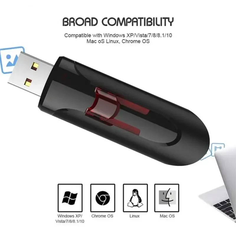 Lenovo-usb flash drive 3.0, 2TB, 4TB, 128GB, transferência de alta velocidade, interface tipo c, memória do telefone móvel