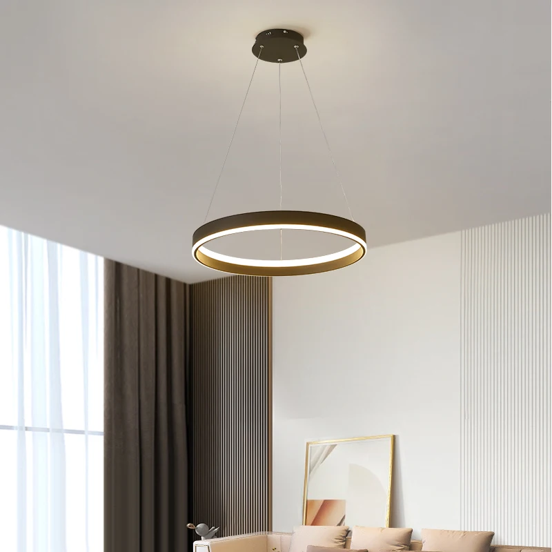 Lampe LED Suspendue au Design Minimaliste Moderne, Disponible en Noir et en Blanc, Luminaire Décoratif d'Nik, Idéal pour une Chambre à Coucher, un Foyer ou une Cuisine