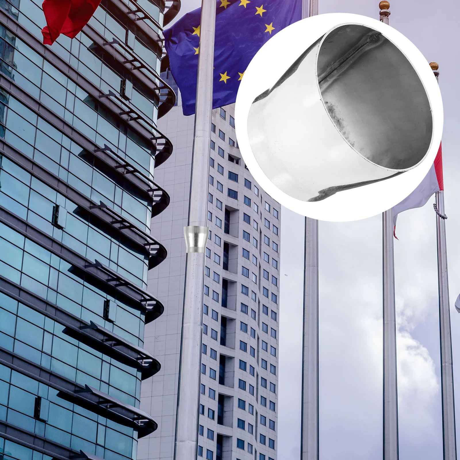 

Stainless Steel Connector Heavy Duty Weather Resistant Joint Flagpole Section Adapter Diameter Adjuster Coupling Outdoor