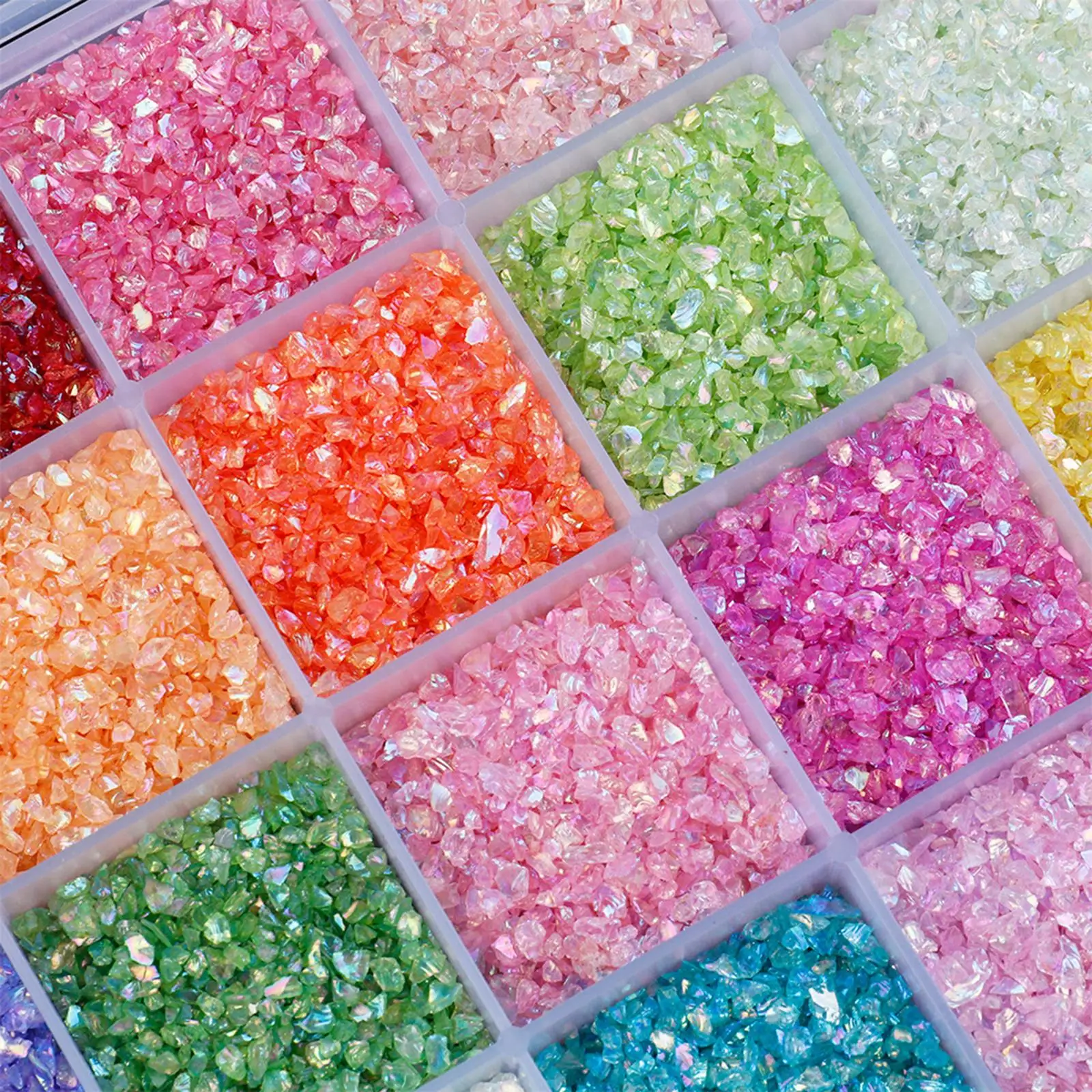 Nail Stones for Nail Art, Nail Gemstones, Nail Supplies, Irregular Crushed Stone 3D Nail Art Decorations, Nail Gems