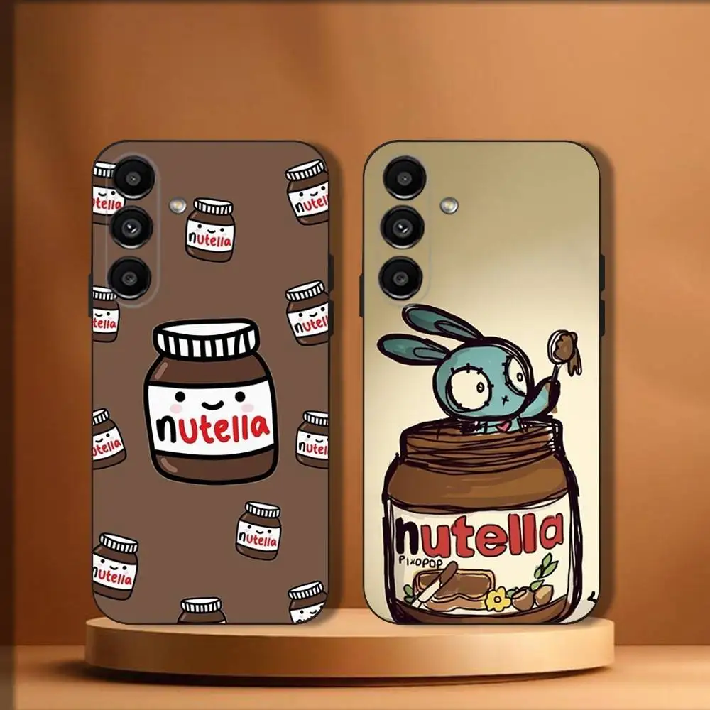 

N-Nutellas C-Chocolate Art Phone Case For Samsung Galaxy A20,A21s,A22,A31,A32,A52,A53,A72,73,A80 Soft Black Cover