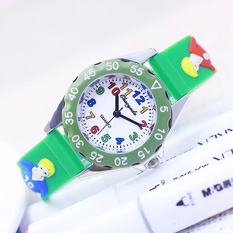 new children's boys gilrs 3D cartoon football quartz watches football match number8 number10 Player souvenir electric watches