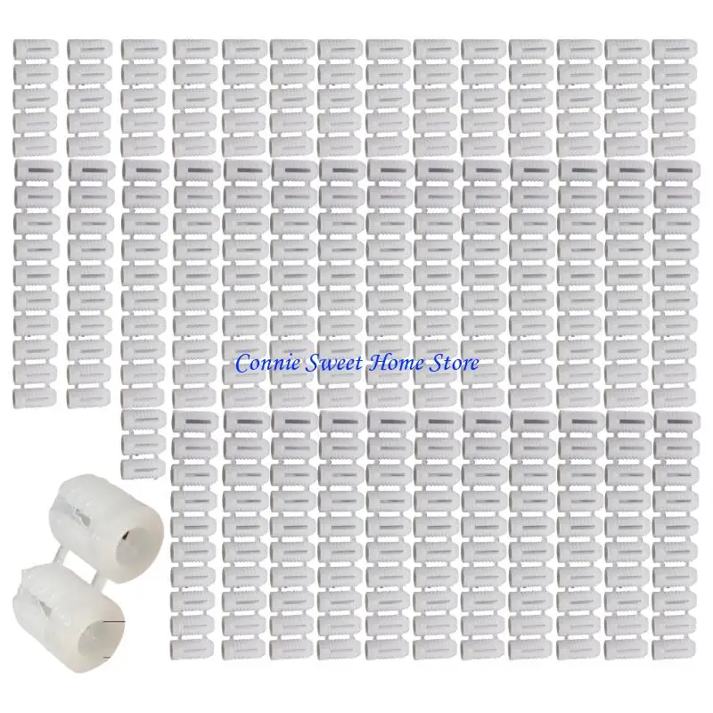 LXAF Pack of 900 Small Expansion Plugs 5mm White Plastic Anchors Accessory for Secure Fastening In Various Wall Materials