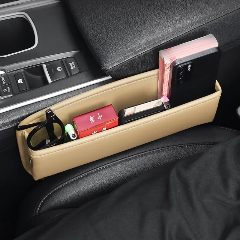 

Car Seat Gap Filler Storage Box Key Card Cup Phone Holder Portable Bag For Honda Vezel Fit Jazz Spirior CR-V Sensing Accessories