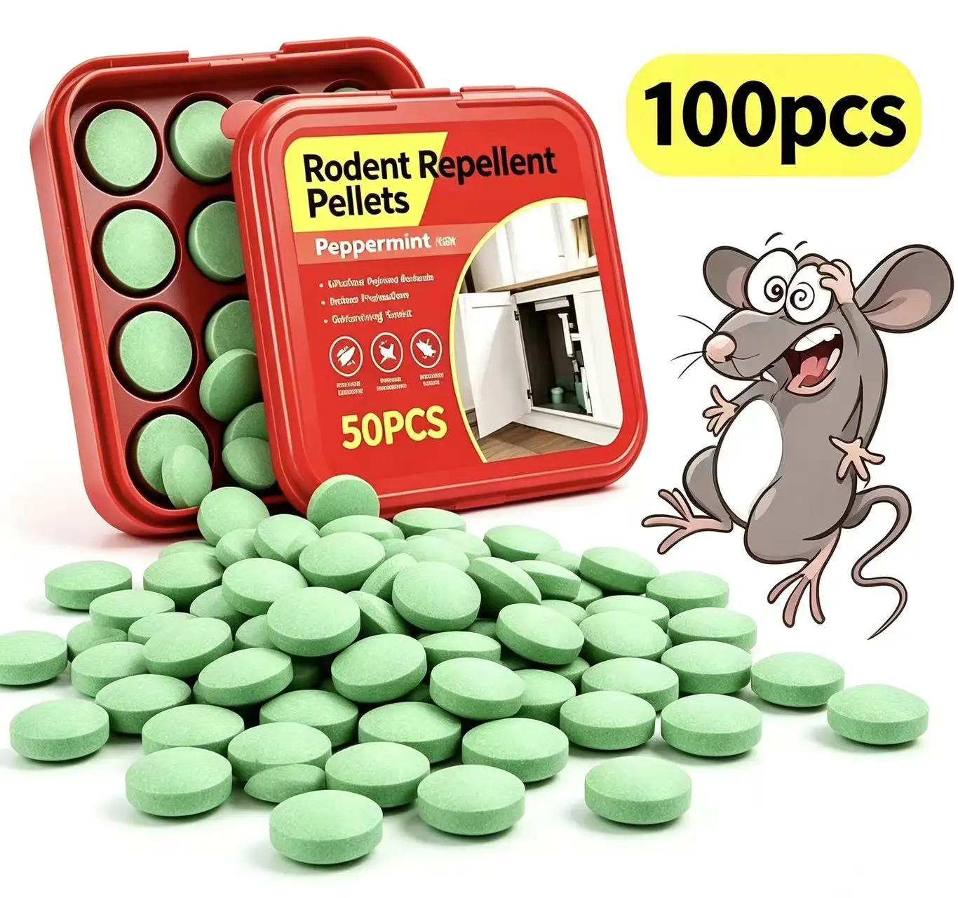 Boules répulsives efficaces contre les rats et les souris, pièges à souris à l'huile de menthe poivrée pour intérieur et extérieur, outils dissuasifs contre les souris pour la maison et les garages