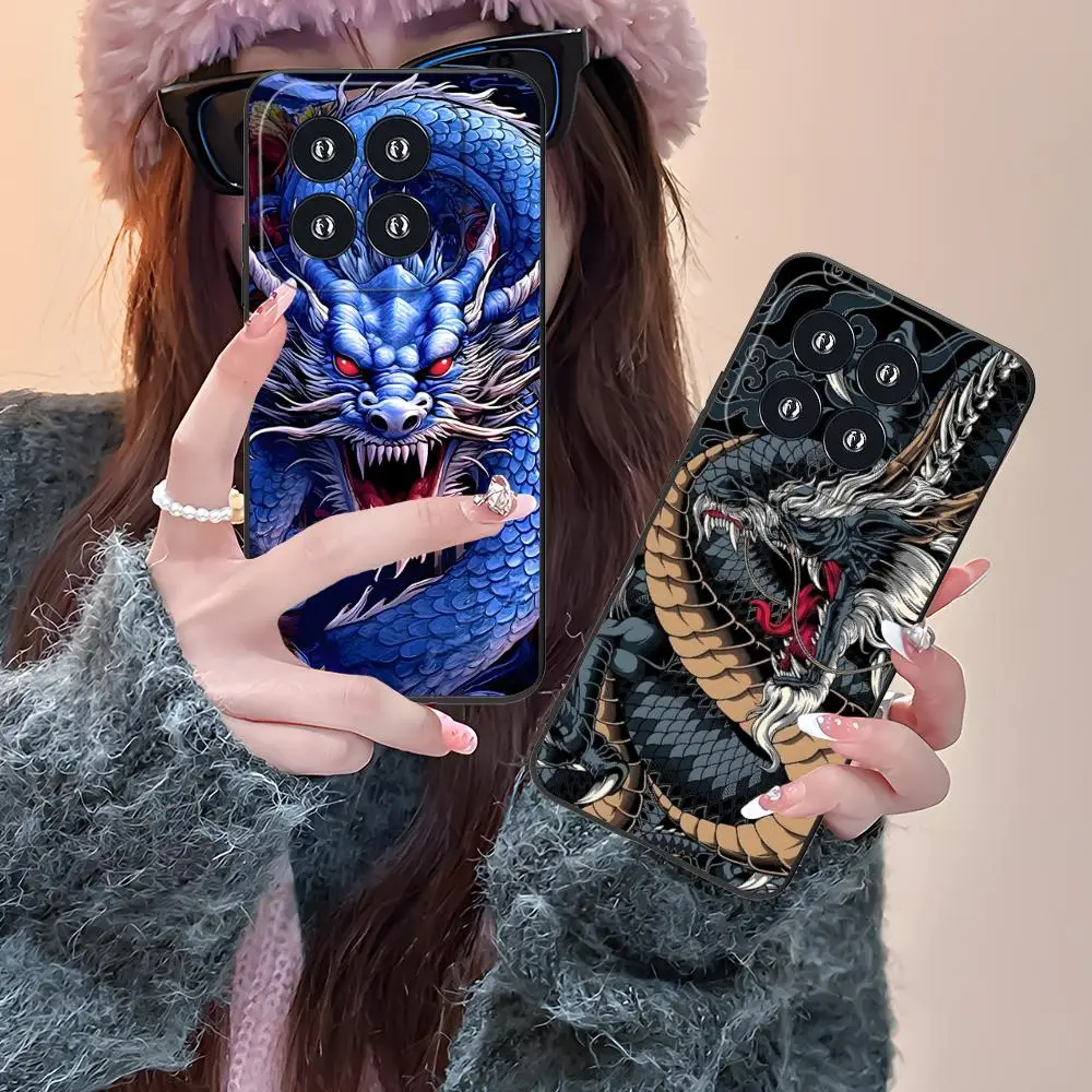 

Чехол для мобильного телефона East Orient Dragon для Xiaomi 15 14 13 12 Mi 11 T Ultra Lite Pro S X 5G с цветным принтом, красивая роскошь