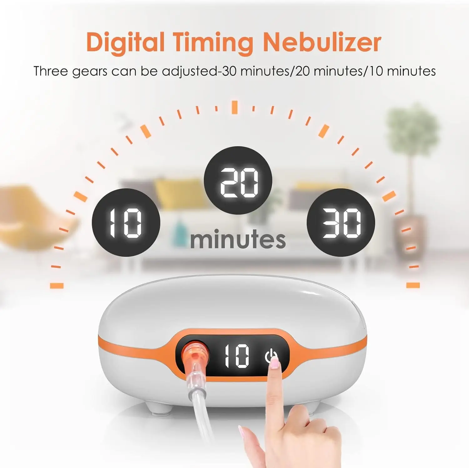 Portable Nebulizer, Nebulizer Machine for Adults Kids, Mini Handheld Timing can Nebulizer with Mouthpiece Adults&Chlid Masks