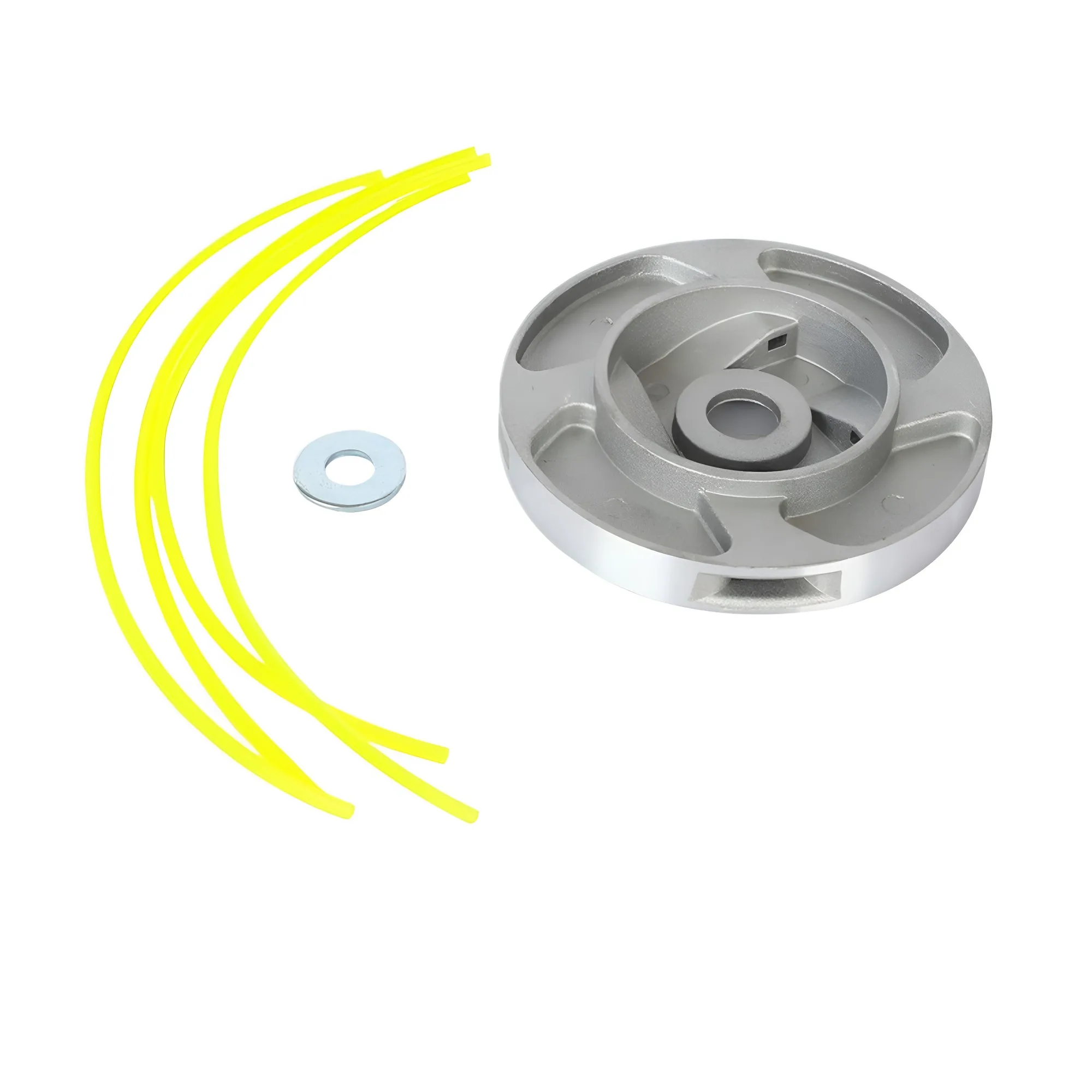 

Алюминиевый косильный диск с нейлоновой триммерной леской — многофункциональная режущая головка для травы для сельскохозяйственной техники