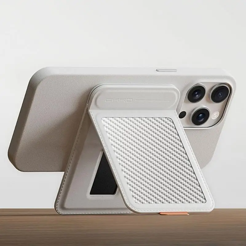 Magnetic Phone Card Holder Mobile Phone Mount Smartphone Holder Mount Desktop Card Wallet Cellphone Stand For Travel Work