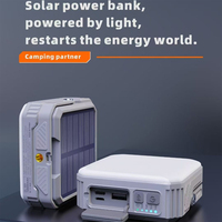 Solar Power Bank 10000mAh Powerbank Portable Charger External Battery Bracket Camping Tent Light Emergency Power Supply