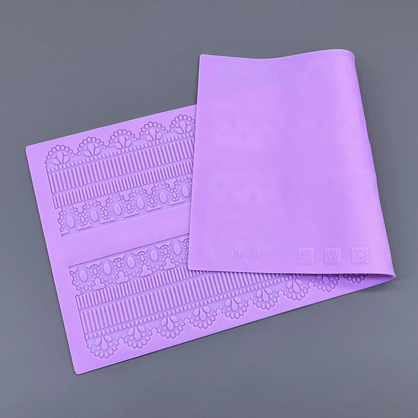 Silicone Mat To Create Sugar Lace Fondant Cake Decorating Tools Baking Mat Embossing Gum Paste Mold CT-404