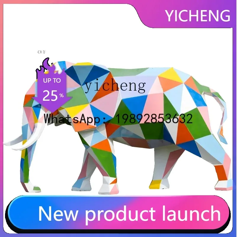 X7 Replica Elephant Rabbit Giraffe Painted Animal Mall Park Decoration Floor Big Decorations