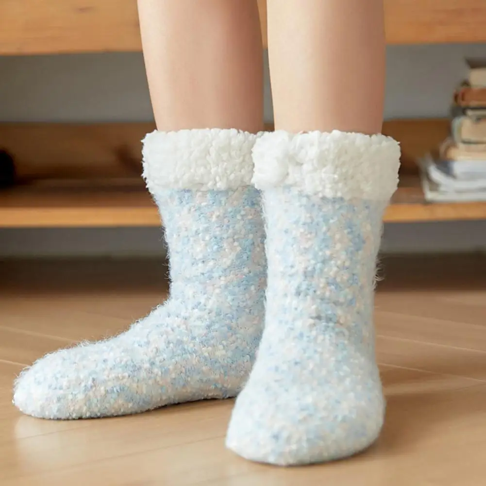 Soft 1 Pair Simple Cute Sweet Floor Socks Ladies Christmas Socks All Match   for Living Room