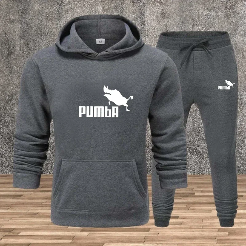 Men's and Women's Universal Casual Set  Autumn/Winter Hooded Sweatshirt and Pants Set  Casual Office, Home and Sports Wear Set