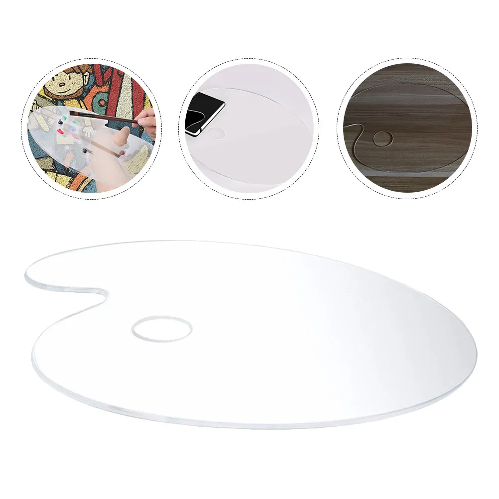 

1 шт. акриловая палитра-поднос для смешивания цветов, доска для рисования с гладкими краями, компактный инструмент для творчества и рисования своими руками