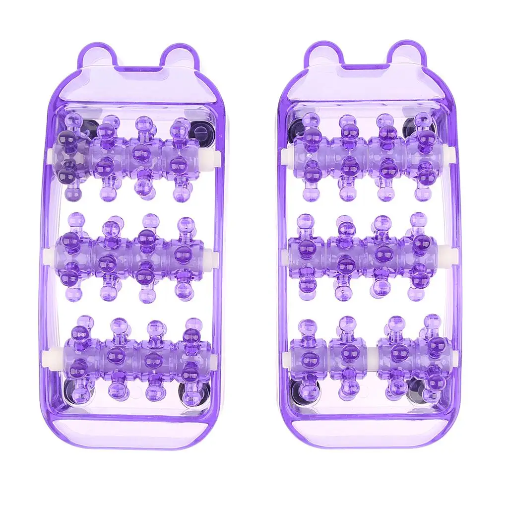 

2 шт. пластиковый роликовый массажер для ног, точечный акупунктурный рефлексологический инструмент для самостоятельного массажа, розовый/фиолетовый/синий