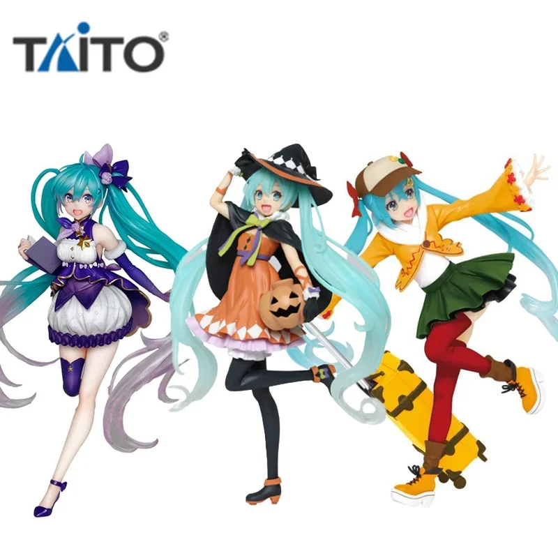 

TAiTO Original Four Seasons Hatsune Miku Halloween Winter night sky Anime Action Figure Toys For Boys Girls Kids Children Gifts