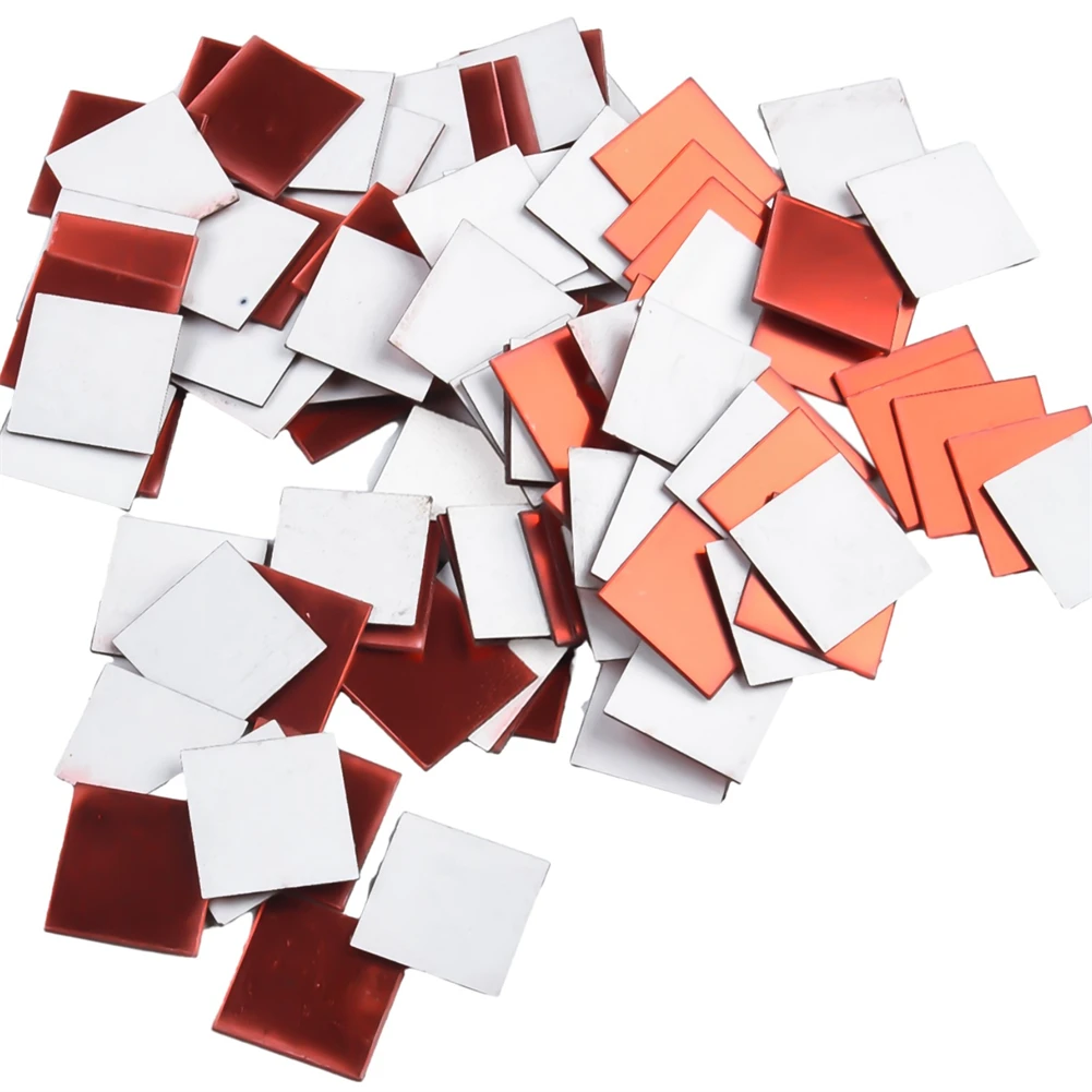 100PCS 30x30MM Glass Mirror Stickers Self-Adhesive Square Tiles Wall Sticker Glass Cube Patch DIY Hand Crafts Home Decor