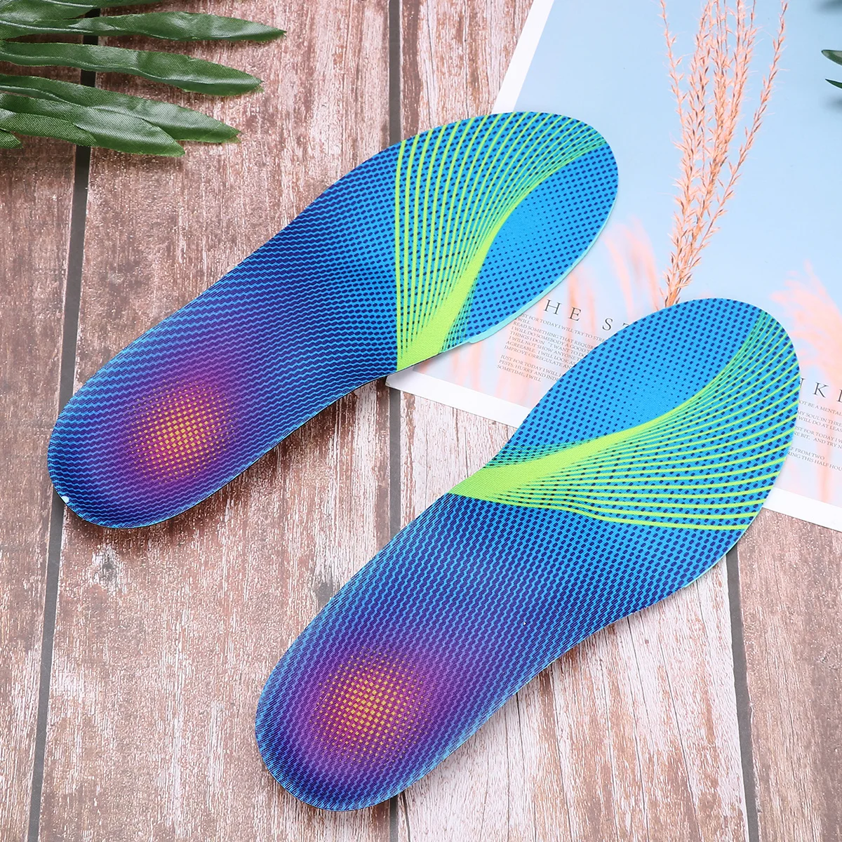 

1 Pair Arch Correction Insoles Eva Shock Absorbing Shoe Pads For Foot Care Sports Support Daily Use Insole Foot Care Tool