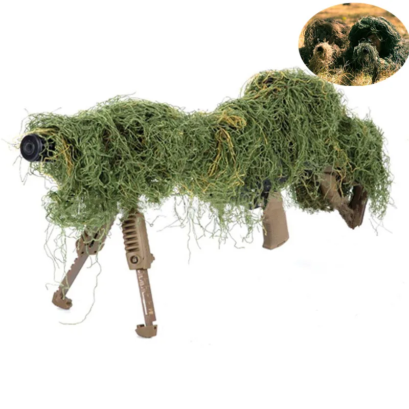 1.5M Mlitary CS Hunting Blind Gun Wraps Camouflage Ghillie Suit Accessories Airsoft Hunting Blind Ropes Elastic Synthetic Fiber