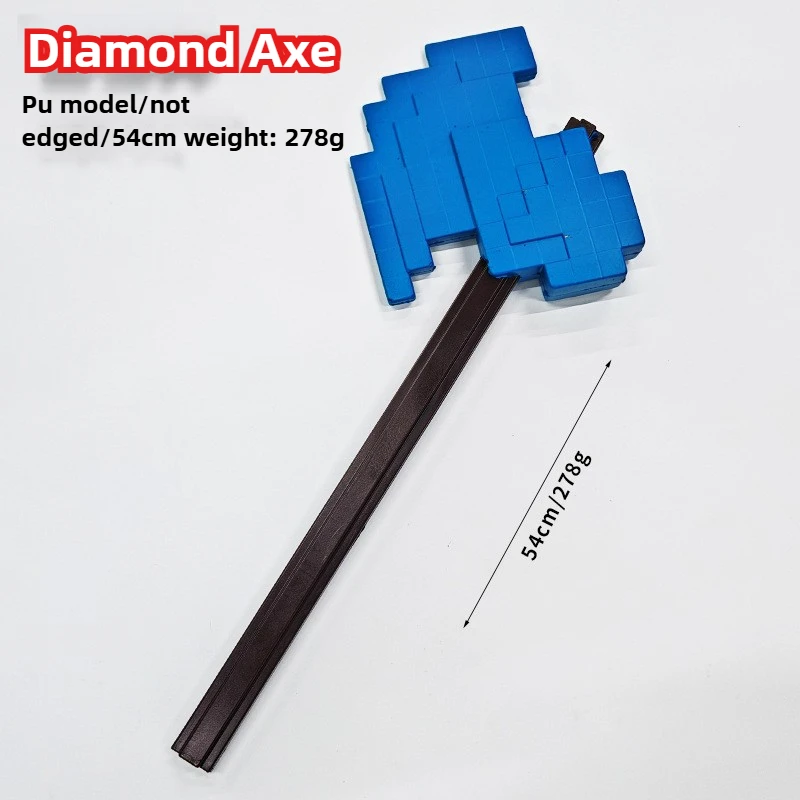 54 cm périphériques de jeu Anime doux PU diamant hache Cosplay accessoires couteau armes modèle équipement décoratif garçon cadeaux de vacances jouets
