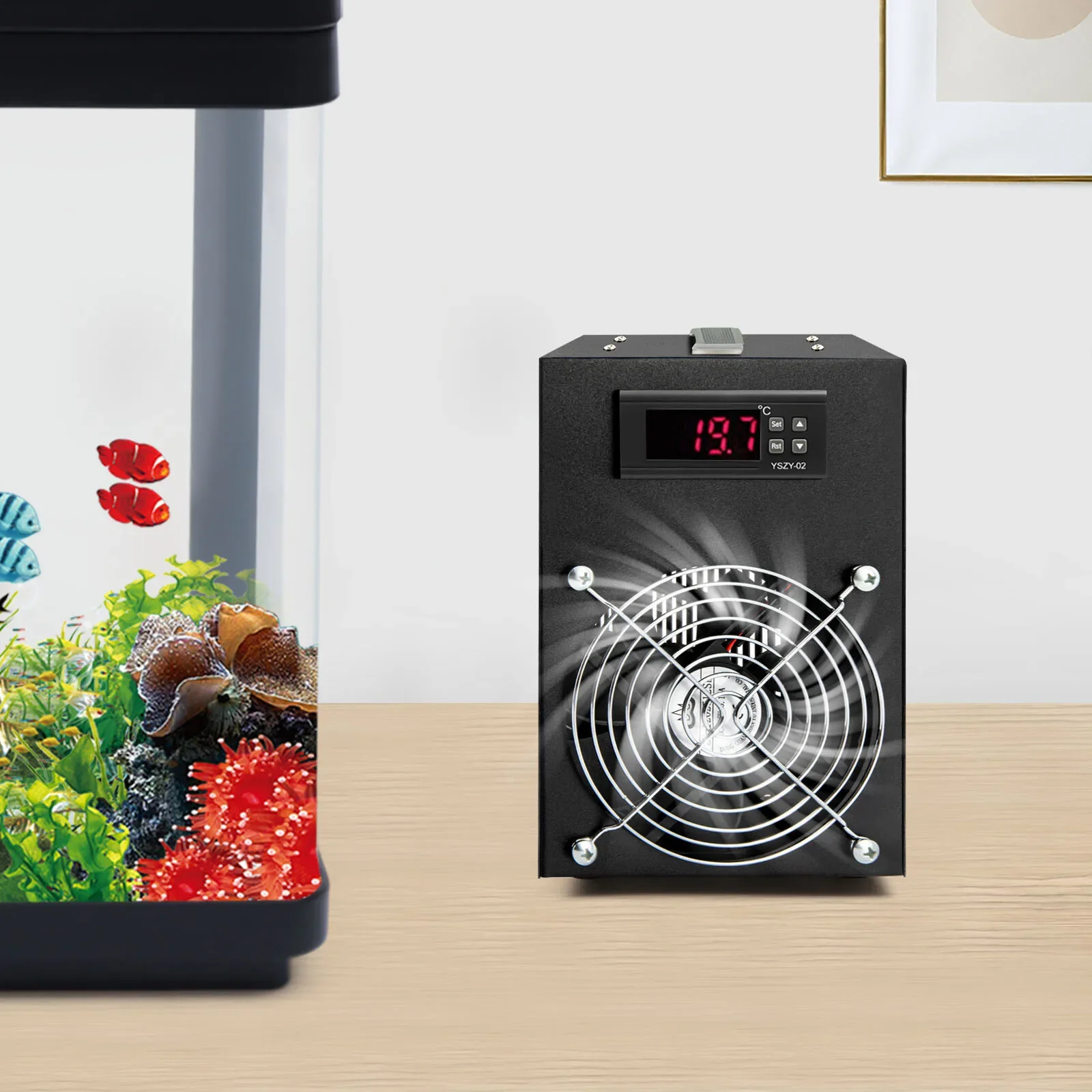 60L حوض السمك مبرد المياه الأسماك الروبيان خزان برودة آلة تبريد المياه