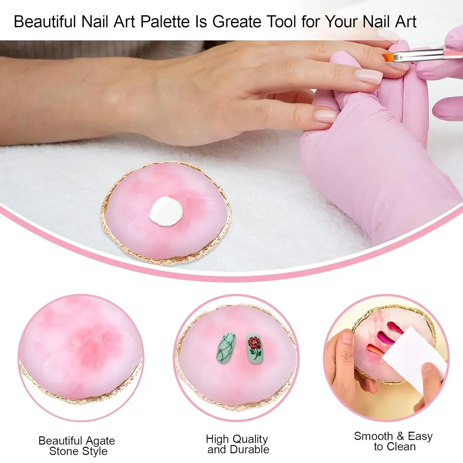 🎨 Kit DIY para Nail Art para iniciantes com paleta de resina, pincéis para esculpir, caneta pontilhadora |   Essencial para uso doméstico e em salão de beleza