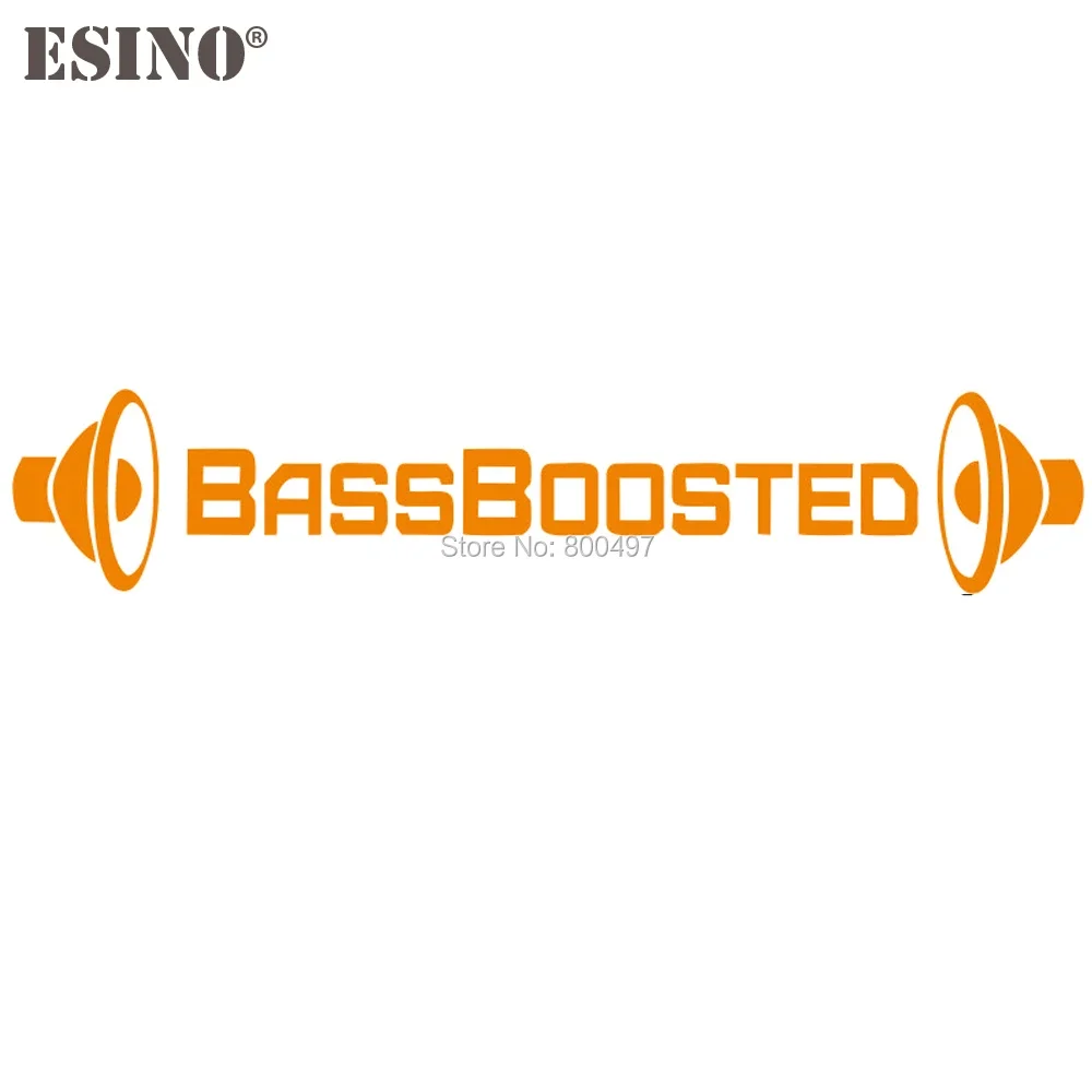 Funny BassBoosted Car Vinyl Decal PVC Carving Sticker Auto Body Styling Bass Boosted Stickers Exterior Car Decor Accessories