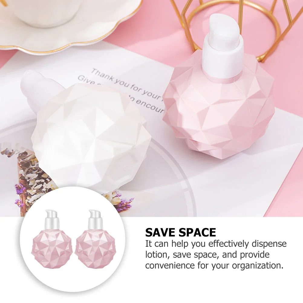 

6Pcs Sub Bottles Hand Cream Plastic Dispensers Refillable Creams and Lotions Travel Organizer Container Pink