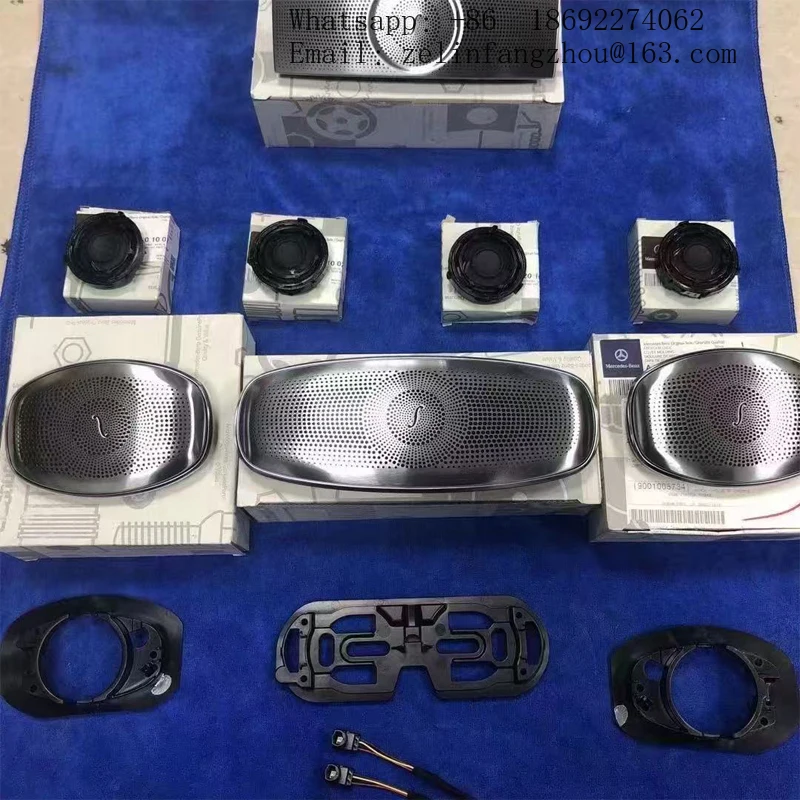 

Для Mercedes-Benz S-класса W222 S400 S500: Новая атмосферная подсветка салона, светящиеся динамики, 64 цвета, для задней части крыши автомобиля