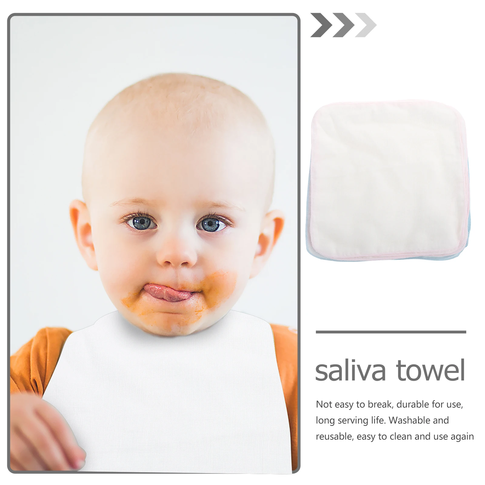 

20pcs Saliva Towel Saliva Towels Cotton Gauze Bibs Infant Diapers Toddler Wipes Newborn Washcloths Safe Use All Year