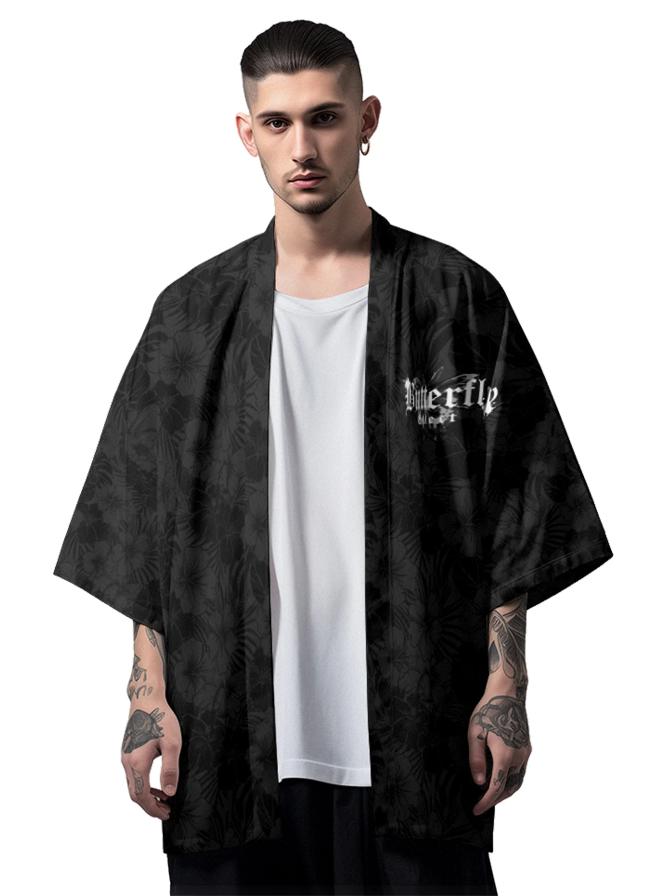 Summer Samurai Kimono Retro Letter Haori Traditional Kimono Japanese Fashion Yukata Men Shirt Cosplay Robe Retro Women Cardigan